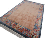 Load image into Gallery viewer, 8x12 Vintage Art Nouveau Silk Rug Fine Organic Silk 246cm x 361cm
