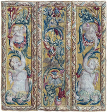 Load image into Gallery viewer, 3x3 Extraordinaire Antique French Tapestry Louis XVI Beauvais 89x88cm Silk 18c.
