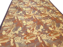 Load image into Gallery viewer, 8X13 Vintage Art Nouveau Tapestry Fabric Abstract Rug  &quot;Einstein Moomjy&quot;  C.1955
