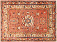 Load image into Gallery viewer, 9x12 Rare Vintage Chinese Art Deco Art Nouveau Khotan Rug 262cmx361cm Pink 
