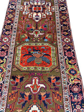 Load image into Gallery viewer, Rare Antique Herizz Runner Antique Handmade Rug Serappi 3x18 94cm x 531cm
