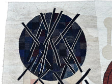 Load image into Gallery viewer, Vintage Tapestry Art Nouveau Abstract 5x8 Rug Aubusson 152cmx244cm Signed C.1985
