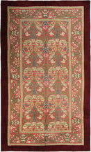 Load image into Gallery viewer, 10x17 Rare Vintage Arts &amp; Crafts Rug Bird Area Rug  Signed 297cmx508cm Pink
