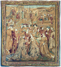Load image into Gallery viewer, 8x9 1890 Antique French Tapestry Arts &amp; Crafts Ceremonial 239cm x 257cm
