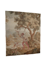 Load image into Gallery viewer, 5X6 Antique Flemish Tapestry Fine Wool &amp; Silk Tapestry 152cmx183cm Beige C.1880
