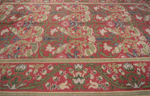 Load image into Gallery viewer, 10x17 Rare Vintage Arts &amp; Crafts Rug Bird Area Rug  Signed 297cmx508cm Pink
