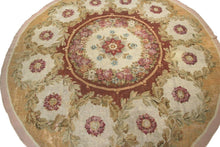 Load image into Gallery viewer, 10ft. Round Antique French Aubusson Directoire 10X10 Beige 290cmx292cm C.1790  
