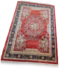 Load image into Gallery viewer,  8x11 Rare Vintage Art Deco Rug Silk Chinese Rug Art Nouveau Handmade Rug Pink
