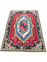 Load image into Gallery viewer, Armenian 5x7 Rare Fine Antique Armenian Rug Tribal Geometric 142cmx198cm C.1920
