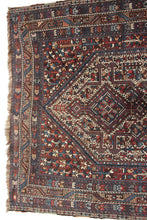 Load image into Gallery viewer, 6x9 Rare Antique Shirrazz Rug 1910 Tribal Wool Foundation Geometric Allover
