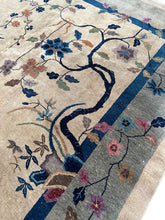 Load image into Gallery viewer,  9x12 Tree of Life Walter Nichols Antique Chinese Art Deco Rug 275x351cm c.1920
