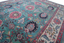 Load image into Gallery viewer, 10x13 Incredible Vintage Handmade Area Rug Teal 294cmx389cm Green 
