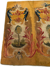 Load image into Gallery viewer,  19&quot;x15&quot; Antique Tapestry Wool &amp; Silk 18th Century Tree design Verdure
