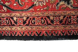 10x13 Vintage Farahann Rug Geometric Art Nouveau Rug Handmade Gold 305x392cm