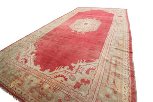 10x18 Authentic Antique Oushak Oversized Wool Foundation 1900 Handmade 305x549cm