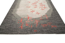 Load image into Gallery viewer,  6x9 Vintage Scandinavian Rug Swedish Kilim Rug Rare Human Figures Tapestry 1950
