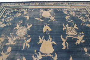 13x18 Mid-1800s Oversized Palace Chinese Rug Museum Quality Large Chinese Rug 