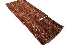 Load image into Gallery viewer, 2&#39;x6&#39; Antique Sumak Soumak Saddlebag Rug Brick Red  (69cmx168cm) C.1940
