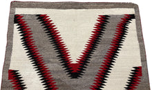 Load image into Gallery viewer, Vintage Navajo Rug Geometric Blanket Wool Rug 94cmx163cm Gray 3x5

