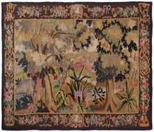 Load image into Gallery viewer, 5X7 Antique Tapestry Verdure Tapestry Large Handmade French Tapestry  1900
