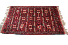 Load image into Gallery viewer, 4x8Antique Ersari Turkoman Rug Antique Tribal Rug Antique Geometric Overall 
