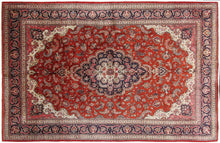 Load image into Gallery viewer, 7x10 Fine Silk Qumm Silk Ghhomm rug 100% Silk  foundation  Handmade Vintage Rug
