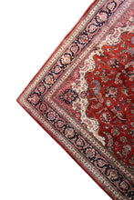 Load image into Gallery viewer, 7x10 Fine Silk Qumm Silk Ghhomm rug 100% Silk  foundation  Handmade Vintage Rug

