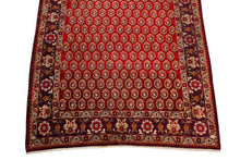 Load image into Gallery viewer, ANTIQUE TURKISH OUSHAK RUG KARABAGH PAISLEY DESIGN   RED 5&#39; x 8&#39;   CIRCA 1920
