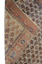 Load image into Gallery viewer, 4x6 Rare Antique Fereggann Fine Rug Geometric Navy Blue 130cmx188cm C.1880 
