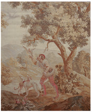 Load image into Gallery viewer, 5X6 Antique Flemish Tapestry Fine Wool &amp; Silk Tapestry 152cmx183cm Beige C.1880
