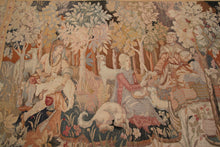 Load image into Gallery viewer, 7X8 Rare Antique French Tapestry Human Tapestry  Animals 203cm x 244cm c.1910

