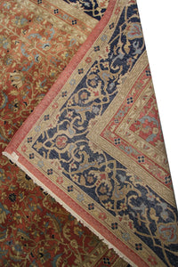  11x16 Antique Turkish Oushak Sivas High Quality Geometric Overall Rugc.1900