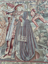 Load image into Gallery viewer,  6x7 Arts &amp; Crafts Antique French Tapestry Noblemen 1890 Wool &amp; Silk 183cmx206cm
