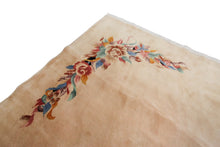 Load image into Gallery viewer, Rare Antique Art Deco Rug Art Nouveau rug Ivory 9x12 Chinese 267cmx351cm  c.1940
