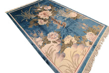 Load image into Gallery viewer, Rare Vintage Art Nouveau Rug Silk Chinese Rug 6X9 C.1960 Art Deco 183cmx269cm
