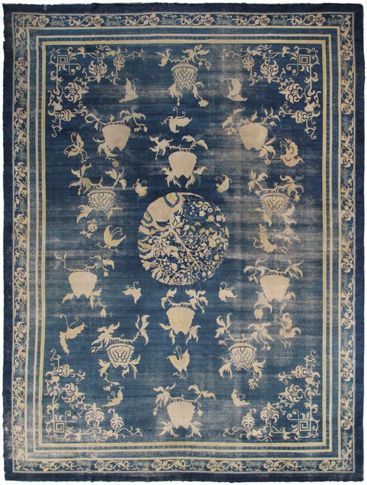 13x18 Mid-1800s Oversized Palace Chinese Rug Museum Quality Large Chinese Rug 