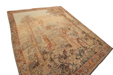Load image into Gallery viewer, 7x9 Antique Flemish Tapestry Fine Wool &amp; Silk Tapestry Rare Tapestry  c.1850
