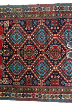 Load image into Gallery viewer, 5&#39;x7&#39; Rare Fine Antique Handmade Caucasian Rug Shirvan Rug Tribal Blue c.1920
