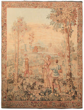Load image into Gallery viewer, 7x9 Antique Flemish Tapestry Fine Wool &amp; Silk Tapestry Rare Tapestry  c.1850
