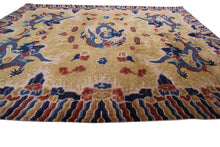 Load image into Gallery viewer, 6x9 Antique Chinese Rug Ningshia Rare 5 Paw Dragon 1920  193x274cm
