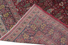 Load image into Gallery viewer, 9&#39;x16&#39; Fine Antique Rug Traditional Incredible Rare Leaf Area Rug Red c.1890
