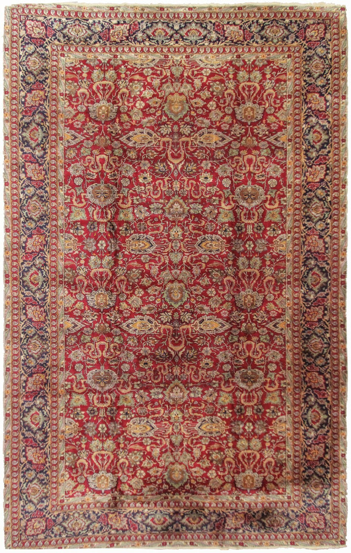 11x19 Exceptional Antique Rug Mohajeran Fine Agra Rug Geometric Red c.1920 
