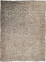Load image into Gallery viewer, Antique Herriz Serapi Geometric Neutral Beige 10x13 Handmade Herriz Rug 1920
