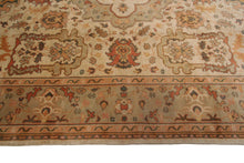 Load image into Gallery viewer, Vintage Authentic Turkish Oushak Rug 9x12 Rare Arts &amp; Crafts Beige 269cmx350cm
