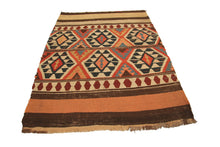 Load image into Gallery viewer, Two Antique Caucasian Shirvan Kelims Rugs 4x5 112x135cm Flat Woven 4x4 97x114cm
