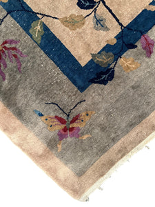  9x12 Tree of Life Walter Nichols Antique Chinese Art Deco Rug 275x351cm c.1920