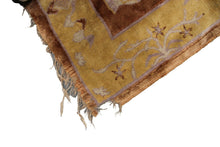 Load image into Gallery viewer, Antique Dragon Rug Chinese Peking Khotan Tapestry 4x6 Brown 130cmx191cm  C.1880
