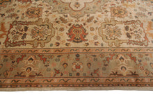Load image into Gallery viewer, 9x12 Vintage Authentic Turkish Oushak Rug Rare Arts &amp; Crafts Beige 269cmx350cm 
