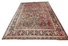 Load image into Gallery viewer,  8x10 Antique Mahal Sultanabad Rug Geometric Red Antique Rose Traditional 
