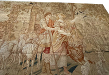 Load image into Gallery viewer, 7x12 Rare Antique French Wool &amp; Silk Needlepoint Tapestry Large  1920 224x 356cm
